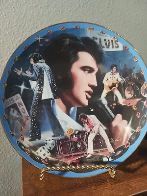 Vtg Elvis Presley Music Plate Fallen In Love With The King Bradford Collection  • $20