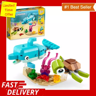 LEGO® Creator 3in1 Dolphin And Turtle 31128 Building Kit; Features A Baby Dolphi • $14.99