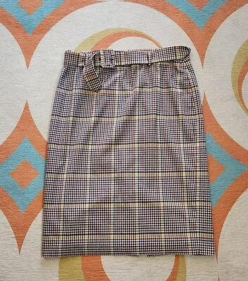 Nordstrom 1901 Belted Check Pencil Skirt Size 16 • $12