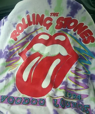 $35.99 • Buy The Rolling Stones Tie-Dye T-Shirt MEN'S L Voodoo Lounge 1994