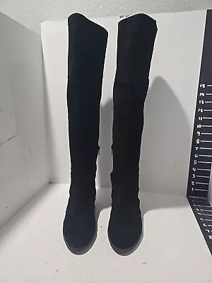Vince Camuto Women's Black Suede Knee High Boots Size 8.5 M • $33.44