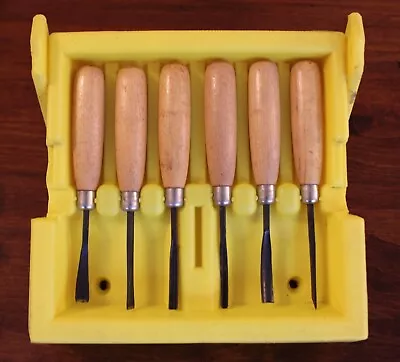 Set Of 6 Wood Handle Miller Falls 106c Carving Tool Set • $24.95