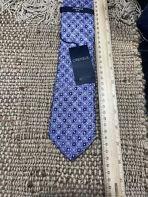 Murano Tie XL Tie Hand Tailored USA 100% Silk Purples NWT Stunning Pattern • $15