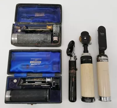 £35 • Buy Vintage Bulk Lot Of 5 Opticians Ophthalmoscope Hamblin, Keeler, Raphaels Macular