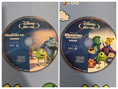 Disney-Pixar Monsters Inc. And Monsters University - Blu-Ray Bonus Discs (read) • $2