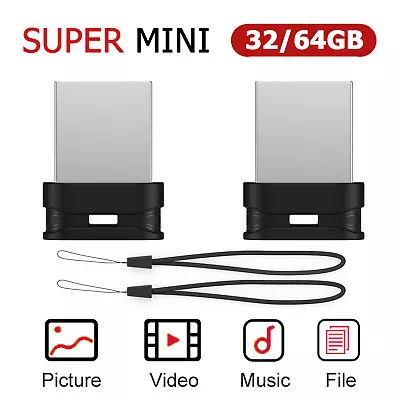 1-3pack Small 32/64GB USB Flash Drive USB 2.0 Ultra Mini Fit Memory Stick U Disk • £9.59