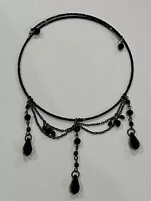 Elegant Victorian Black Water Drop Choker Necklace. Vintage • $30