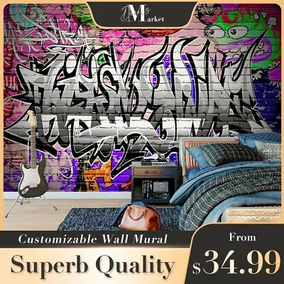 Graffiti Monster 3D Wall Mural Designer Bedroom Wallpaper Murals • $34.99