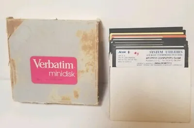 5 1/4  Floppy Disks Set Of 11 Used UNTESTED And One Hard Plastic Case • $16.03
