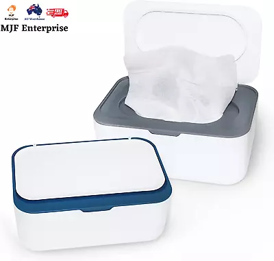 2 Pack Baby Wipes Dispenser Wipe Holder With Lids Diaper Wipes Case For Bathroo • $27.95