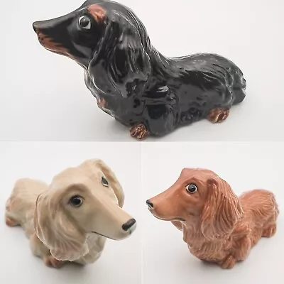 Ceramic Long Haired Dachshund Dog Figurine - A Delightful Addition To Any Space • $7.15