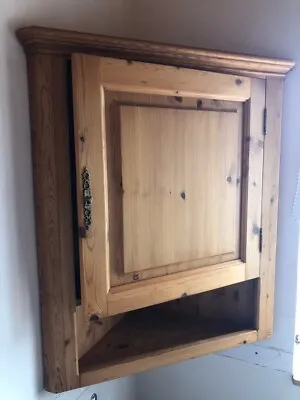 £79.95 • Buy Vintage Solid Pine Wall Hung Corner Unit - Cupboard Cabinet Bathroom Kitchen