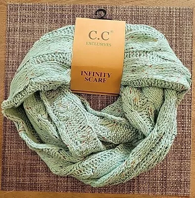 NWT C.C Exclusives Knit Infinity Scarf Women's Mint NEW • $16.99