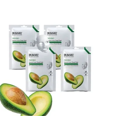 DR.RASHEL Avocado Face Sheet Mask With Serum For Women And Men Pack Of 420 Gm • £16.88