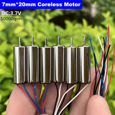 720 7mm*20mm DC 3.7V 50000RPM High Speed Mini Coreless Motor Toy RC Drone Engine • $1.95