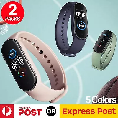 $8.99 • Buy 2xFr Xiaomi Mi Band 7 6 5 4 3 Watch Band Strap Smart Sports Replacement Wrist AU
