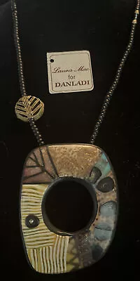 Laura Mac For Danladi Black Onyx Cinnabar Necklace • $29.99