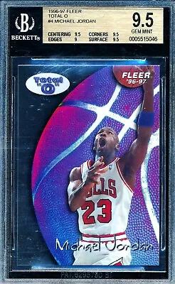 Michael Jordan 1996-97 Fleer Total O Bgs 9.5 Gem Mint Acetate Insert Card #4! • $719.99