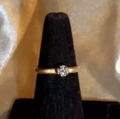 Vintage 2 Grams 14K Yellow Gold Diamond Solitaire Engagement Ring Size 5.75 • $99.99