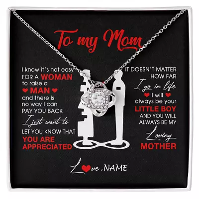 Mothers Day Gifts To My Mom Necklace From Son Little Boy Gift Box Message Card • $17.99