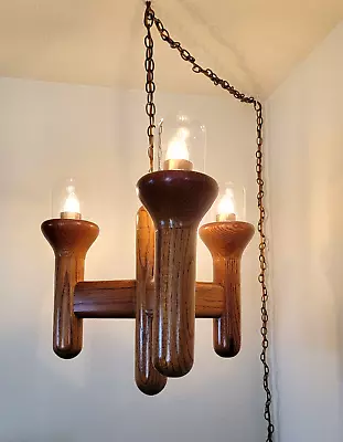 Vtg Mid Century Modern 70s MODELINE Charles Gibilterra Swag Cactus Lamp Light • $594