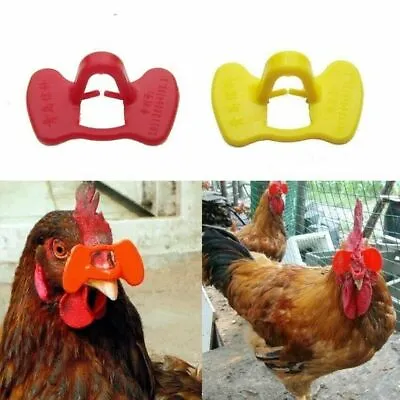 100pcs Pinless Chicken Peepers Pheasant Poultry Blinders Spectacles No Fighting • $11.06