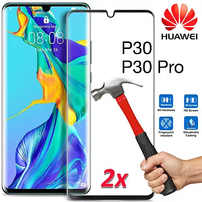Premium Full Coverage 5D 9H Tempered Glass HUAWEI P30 And P30 Pro • $16.99