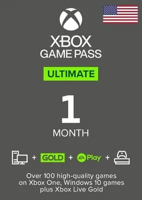 Xbox Game Pass Ultimate 1 Month & Gold Live Usa Region Code • $9.99