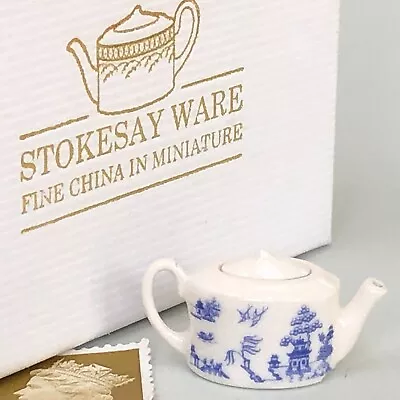 NEW Doll's House Bone China Tea Pot 'Blue Willow'  By STOKESAY WARE (679) • $82.18