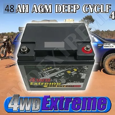 Golf Buggy 48ah Agm Deep Cycle Battery Camping Caravan Solar Dp48 Same Sz 40ah • $125