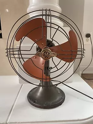 Vintage ‘30-40's General Electric/GE  Vortalex 3-Blade 12  Oscillating Fan • $250