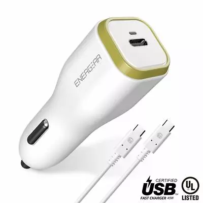45W USB-C PD Car Charger PLUS USB-C To C Cable UL-Listed And USB-IF Certified • $24.99