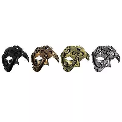 £9.79 • Buy Half Face Masquerade Mask Steampunk Mask For Wedding Fancy Dress Carnival