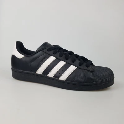 $89.99 • Buy Men's ADIDAS 'Superstar Foundation' Sz 9 US Shoes Black White | 3+ Extra 10% Off