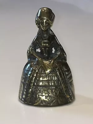 £25.69 • Buy Vintage Brass Lady Bell Marie Antoinette Crinoline Wig Fan VGUC