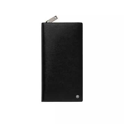 Montblanc 4810 Westside Black Leather Long Men's Zip Around Wallet 13CC  #114692 • $377.95