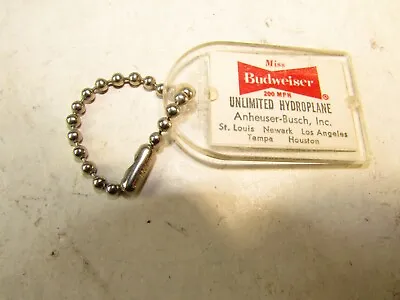 Vintage Budweiser Beer Hydroplane  Key Chain Miss Budweiser FLIPPER IMAGE • $10.99