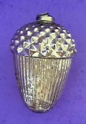 Vintage Large 7” Silver Mercury Glass Acorn Ornament Sale! • $35