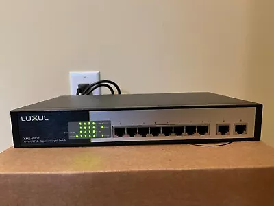 Luxul XMS-1010P 10 Port/8PoE+ Gigabit Managed Switch • $79