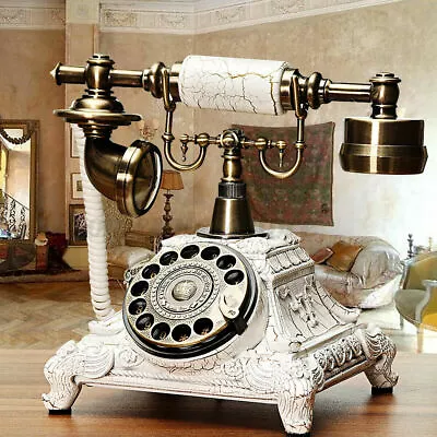 Vintage Antique European Style Old Fashioned Rotary Dial Phone Handset Telephone • $56