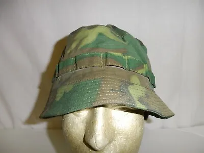 E4537 Vietnam Boonie ERDL Cotton Bucket Hat Cap Camouflage Size 60 W13D • $59