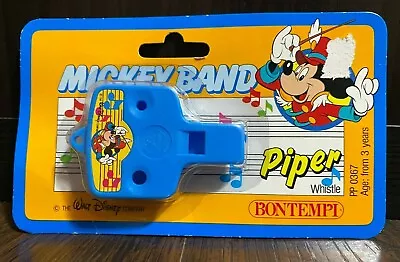 VINTAGE Disney Mickey Mouse Band Piper Whistle NEW Made In Italy Bontempi Music • $14.99