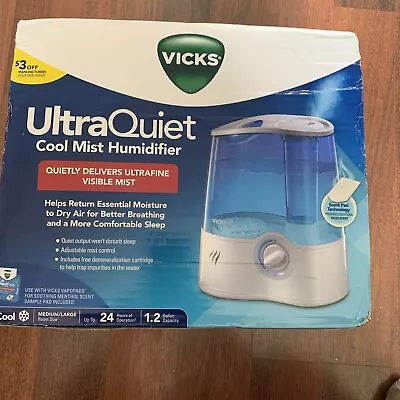 Vicks Ultrasonic Cool Mist Humidifier - White/Blue (V5100NS) • $20