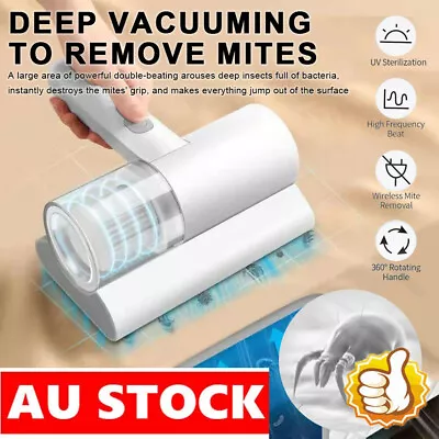 Vacuum Cleaner Mite UV Dust Remover Bed Mattress Blanket Hi-Powerful USB Cleaner • $30.99