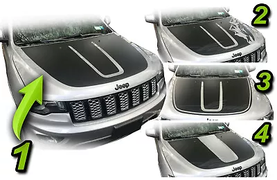 Hood Blackout Decal Racing Stripes Fits Jeep Grand Cherokee 2011-2020 • $101.89