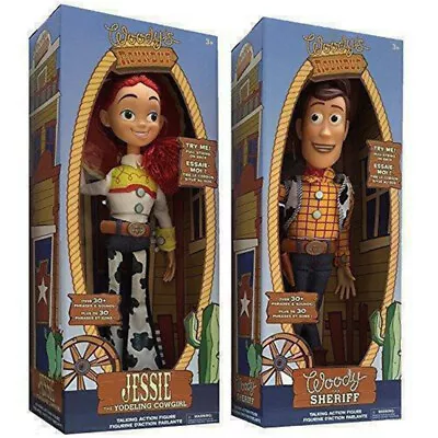 2pcs Toy Story Sheriff Woody ＆ Jessie Doll Kid Soft Talking Action Figures Toy • $83.99