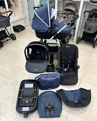 Silver Cross Pioneer Full Travel System In Denim • £299