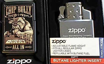 Zippo Lighter Poker Chip Bully Zippo Double Butane Insert  • $102.75