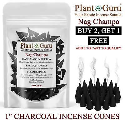 Nag Champa Charcoal Incense Cones 1  TOPFLOW Bulk Wholesale For Burner Holder • $34.95