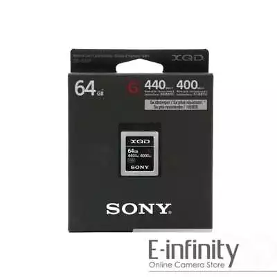$270.60 • Buy NEW Sony 64GB XQD G Series Memory Card (QD-G64F)